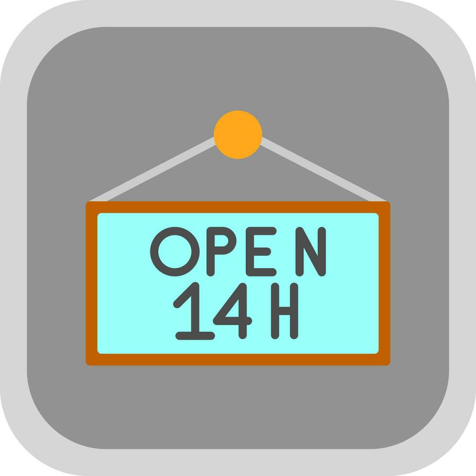 Opening hours Vector Icon Design