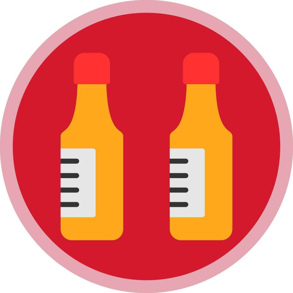 Beer bottles Vector Icon Design