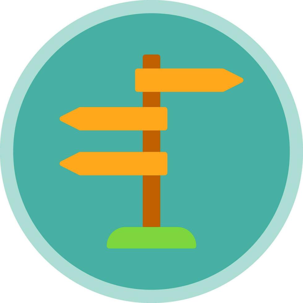 Signpost Vector Icon Design