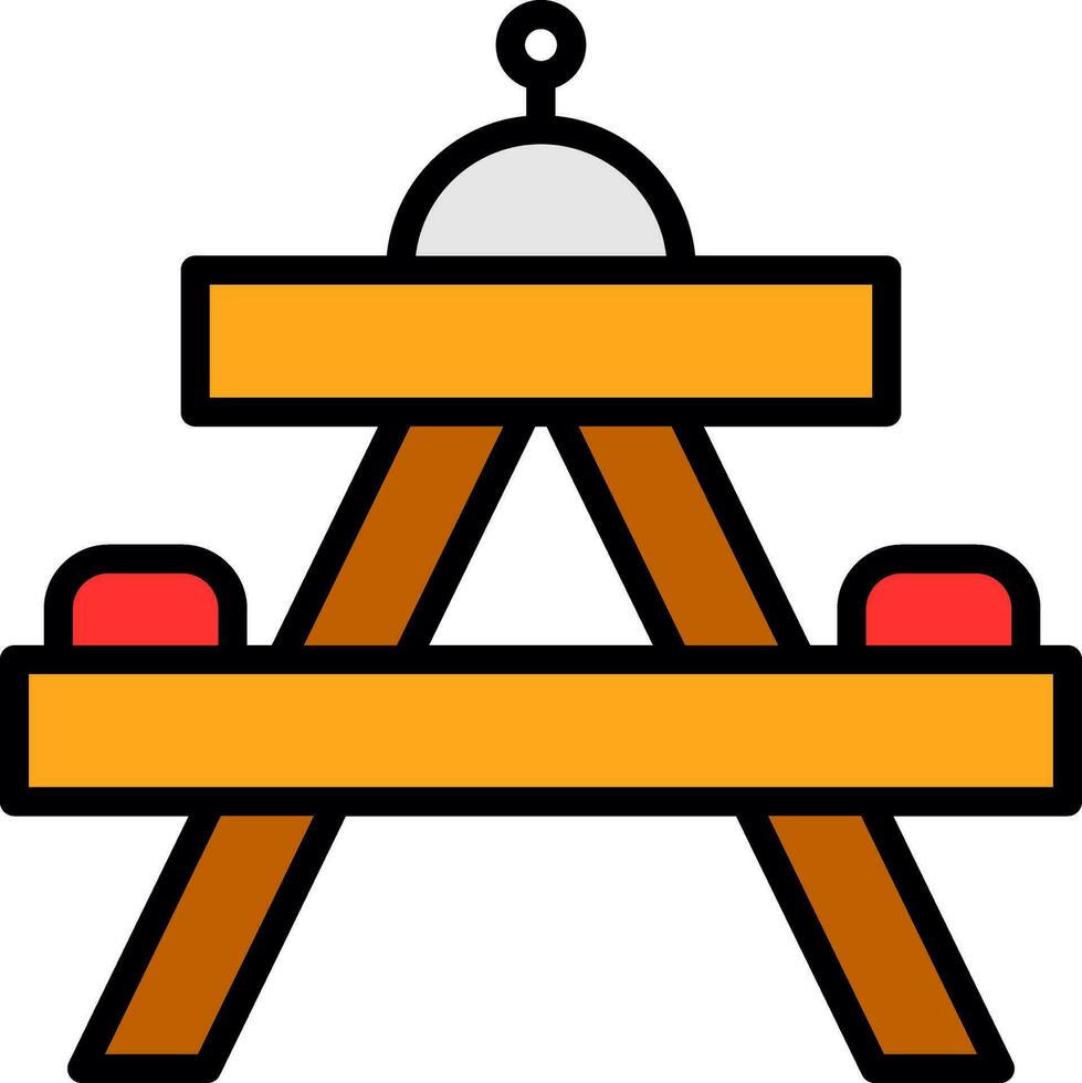 Picnic table Vector Icon Design