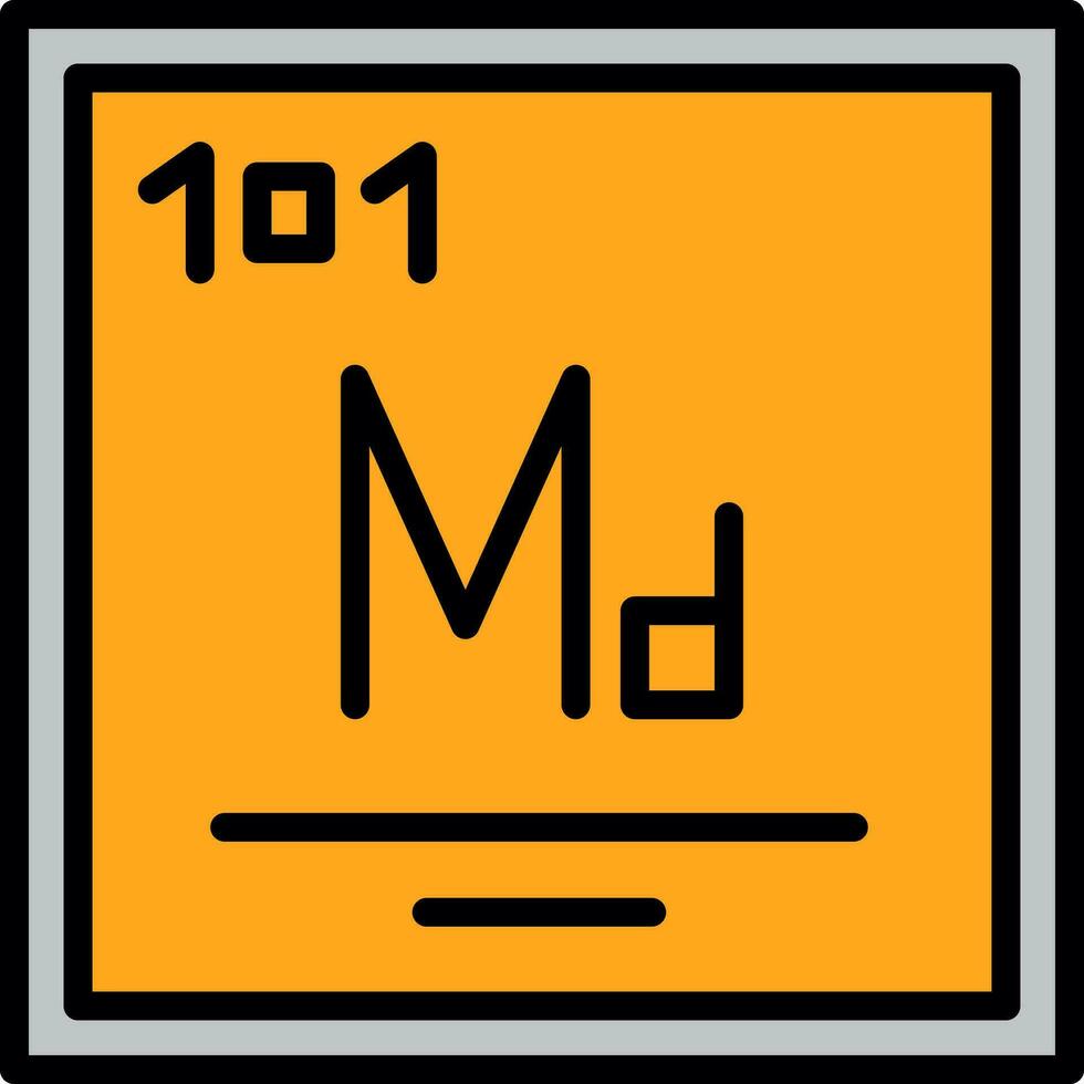 Mendelevium Vector Icon Design