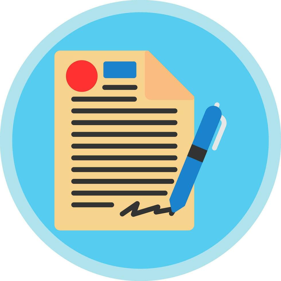 Contract Vector Icon Design