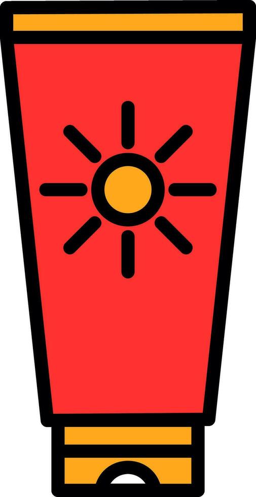 Sun cream Vector Icon Design