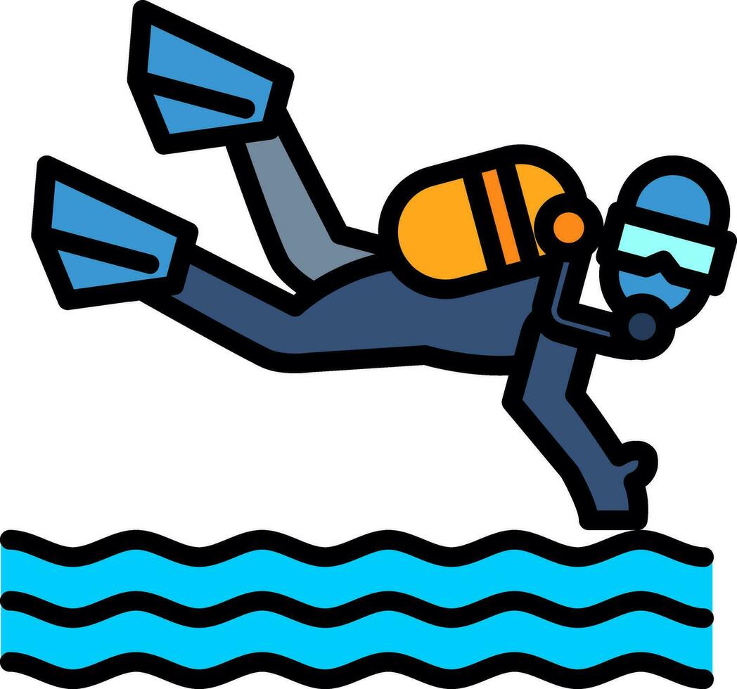 Scuba dive Vector Icon Design