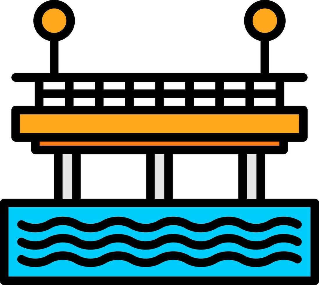 diseño de icono de vector de muelle