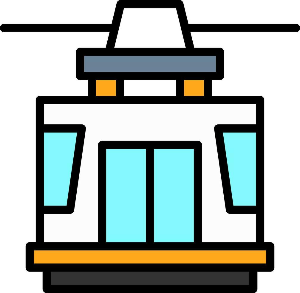 Cable car Vector Icon Design