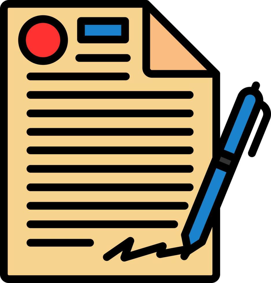 Contract Vector Icon Design