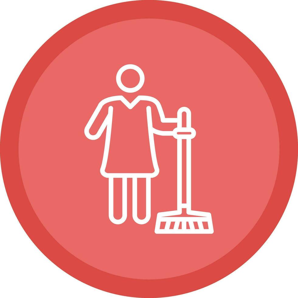 Charwoman Vector Icon Design