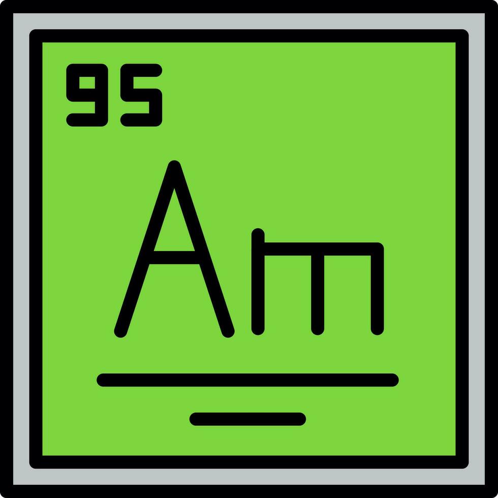 Americium Vector Icon Design