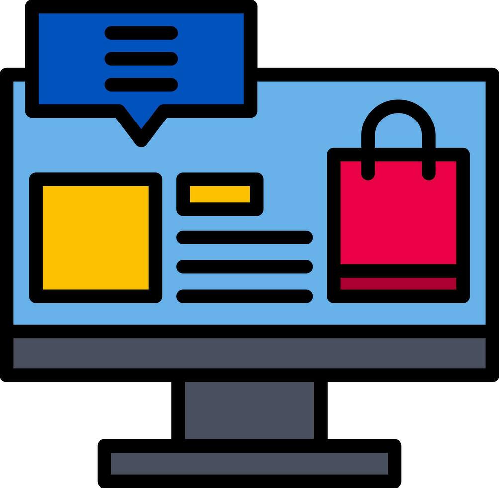 Online shopping Vector Icon Design
