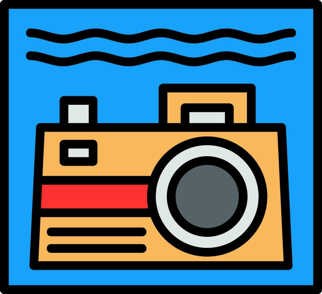 Underwater camera Vector Icon Design