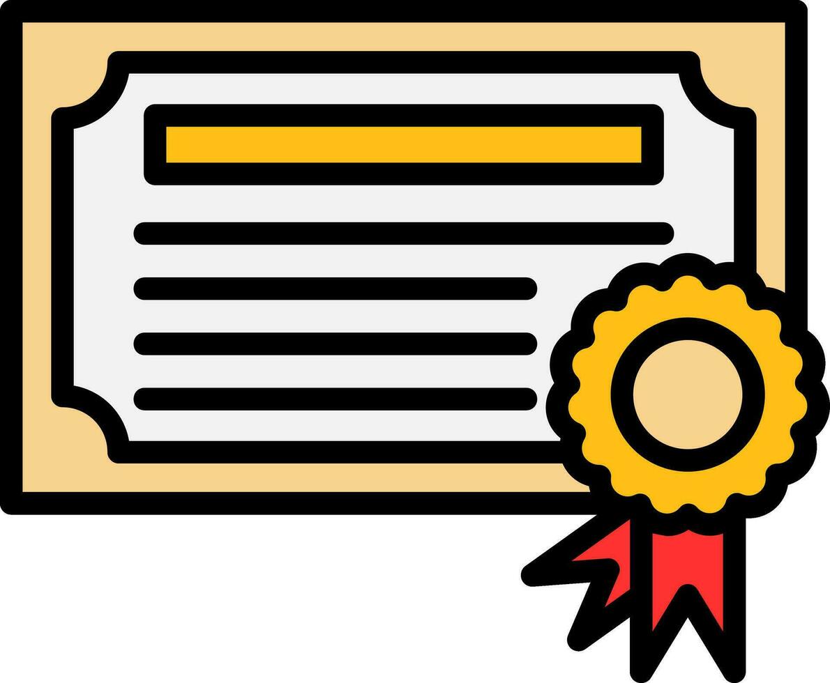 diseño de icono de vector de certificado