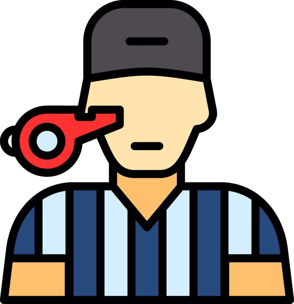 Referee Vector Icon Design