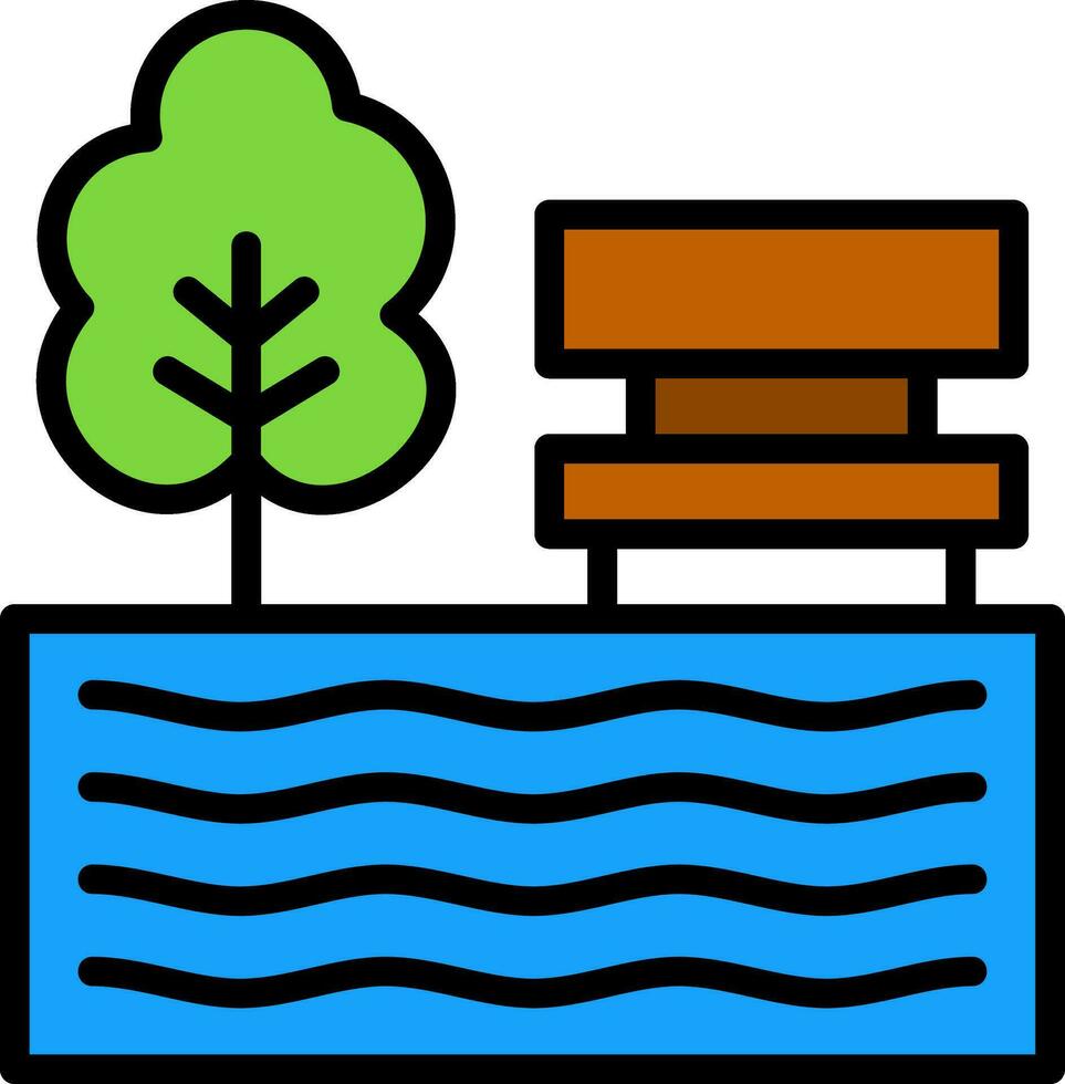 Lake Vector Icon Design