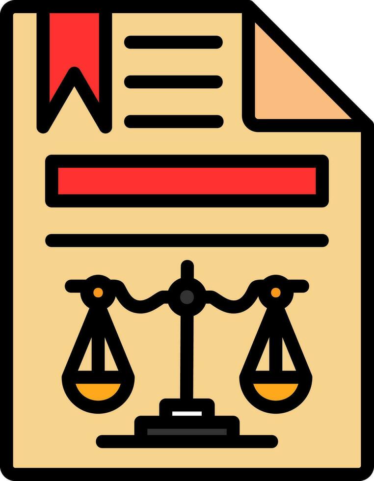 diseño de icono de vector de documento legal