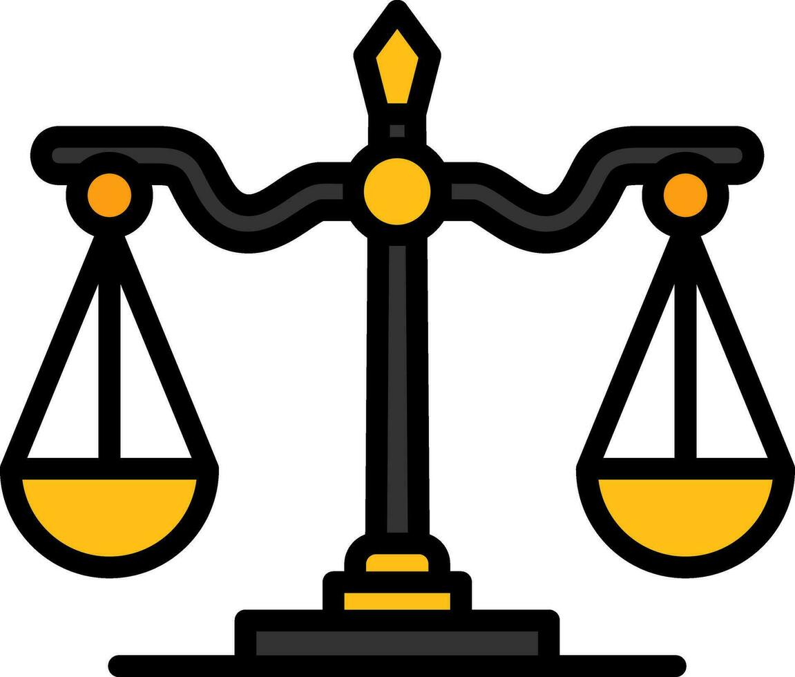 Justice scale Vector Icon Design