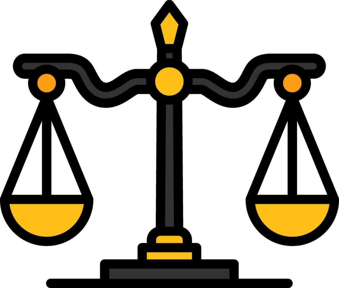 Justice scale Vector Icon Design