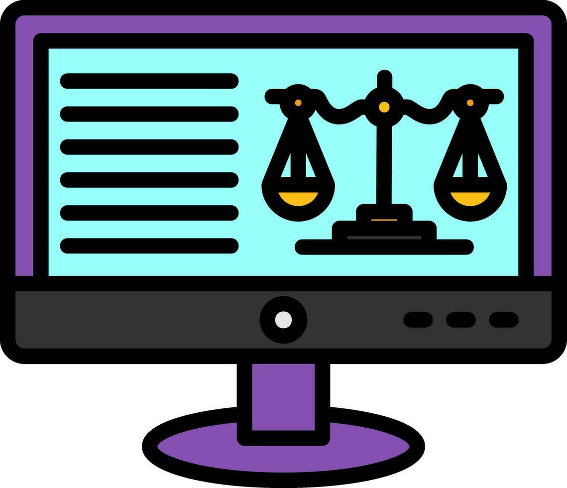 Online court Vector Icon Design