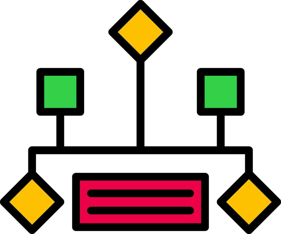Hierarchical structure Vector Icon Design