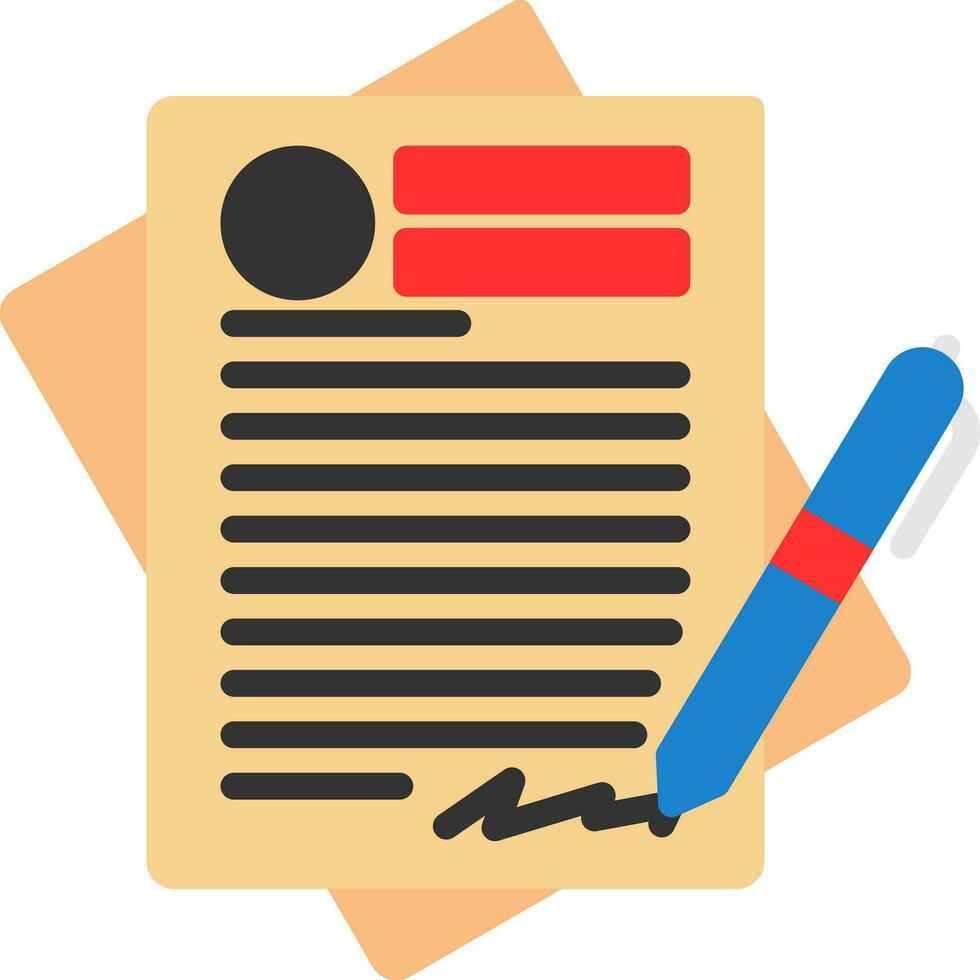 Contract Vector Icon Design