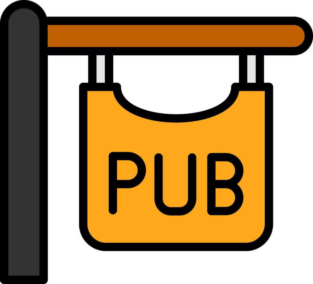 Pub sign Vector Icon Design