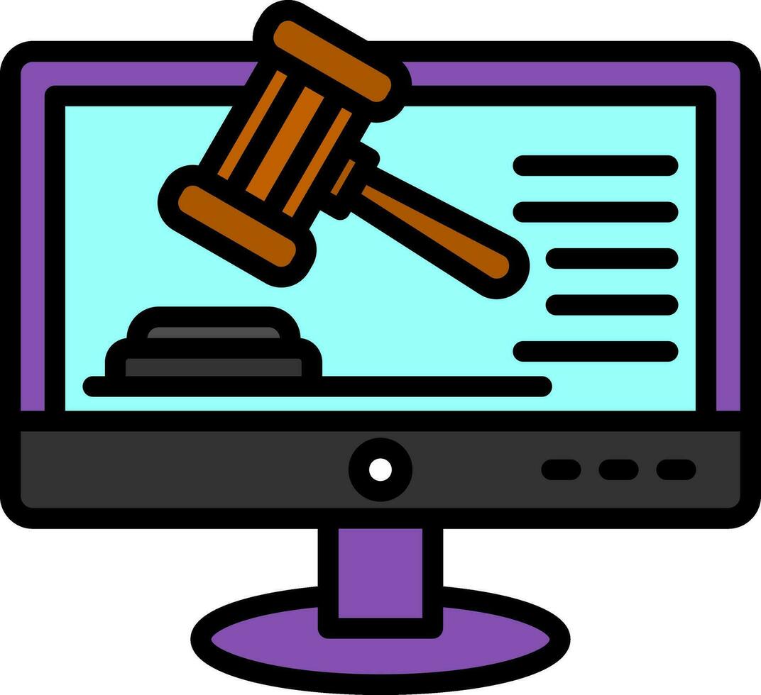 Online court Vector Icon Design