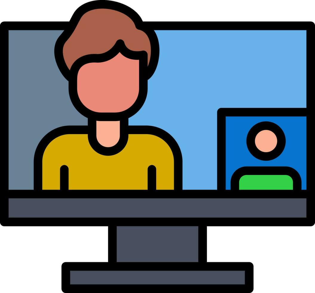 Video call Vector Icon Design