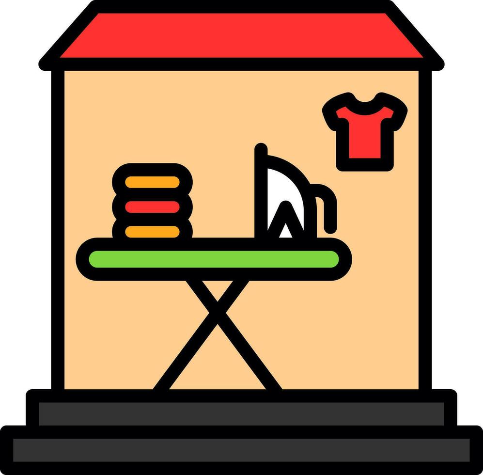 Laundry shop Vector Icon Design