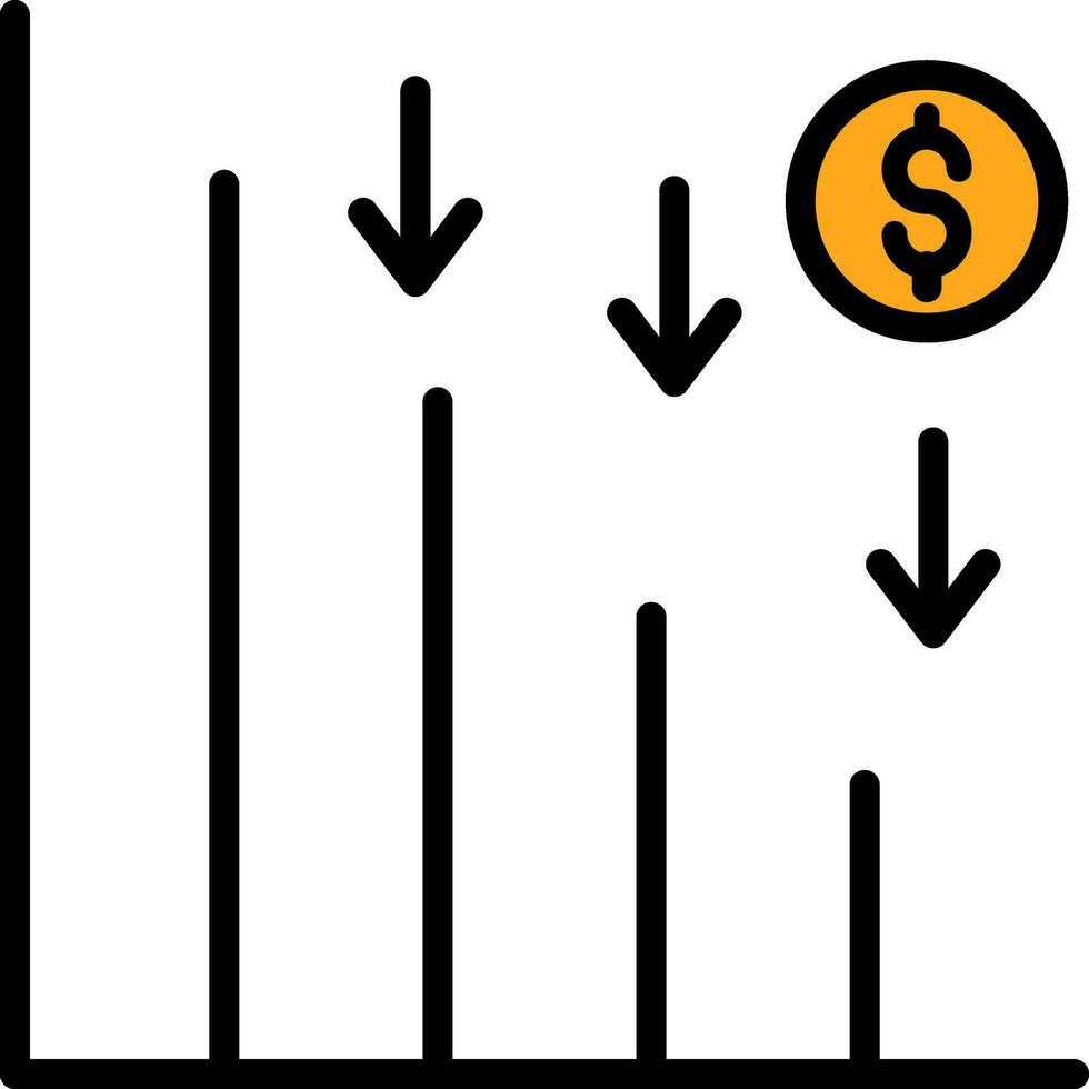 Line chart Vector Icon Design