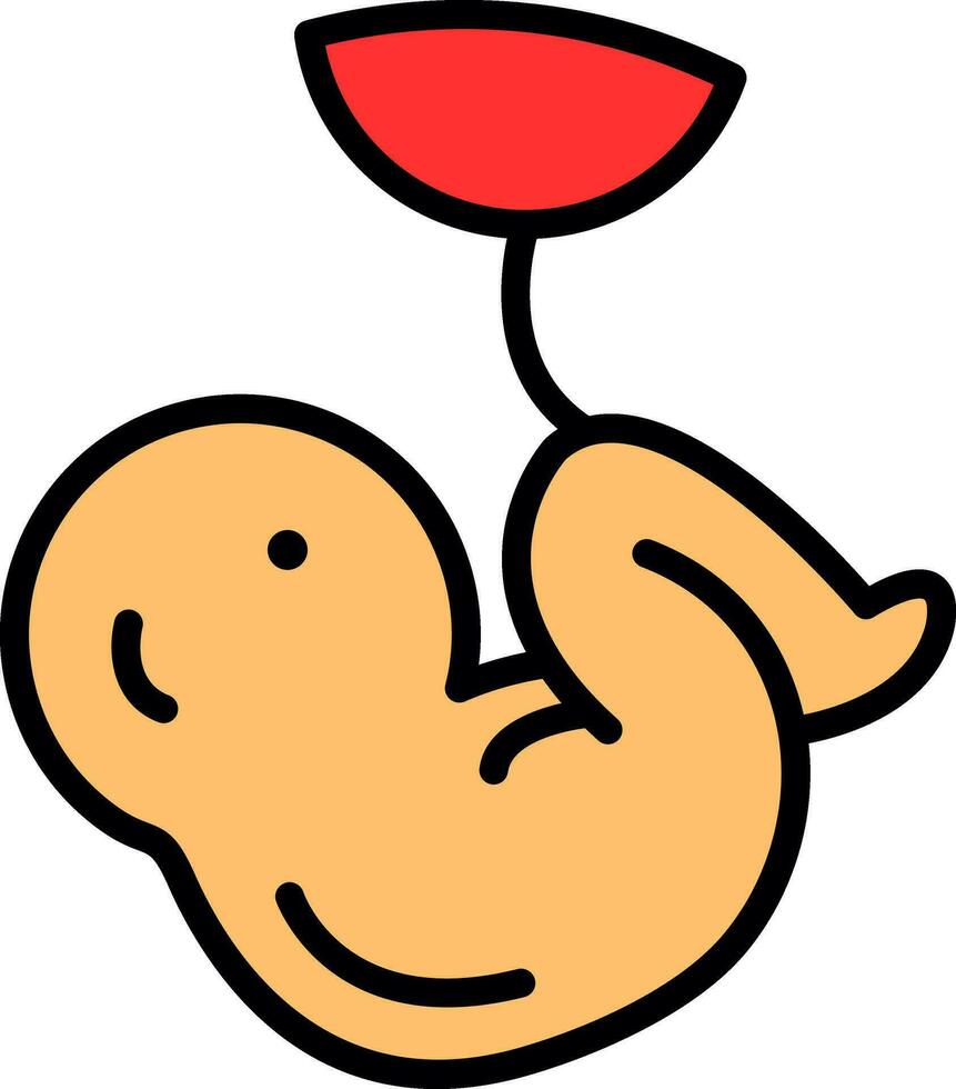 Fetus Vector Icon Design