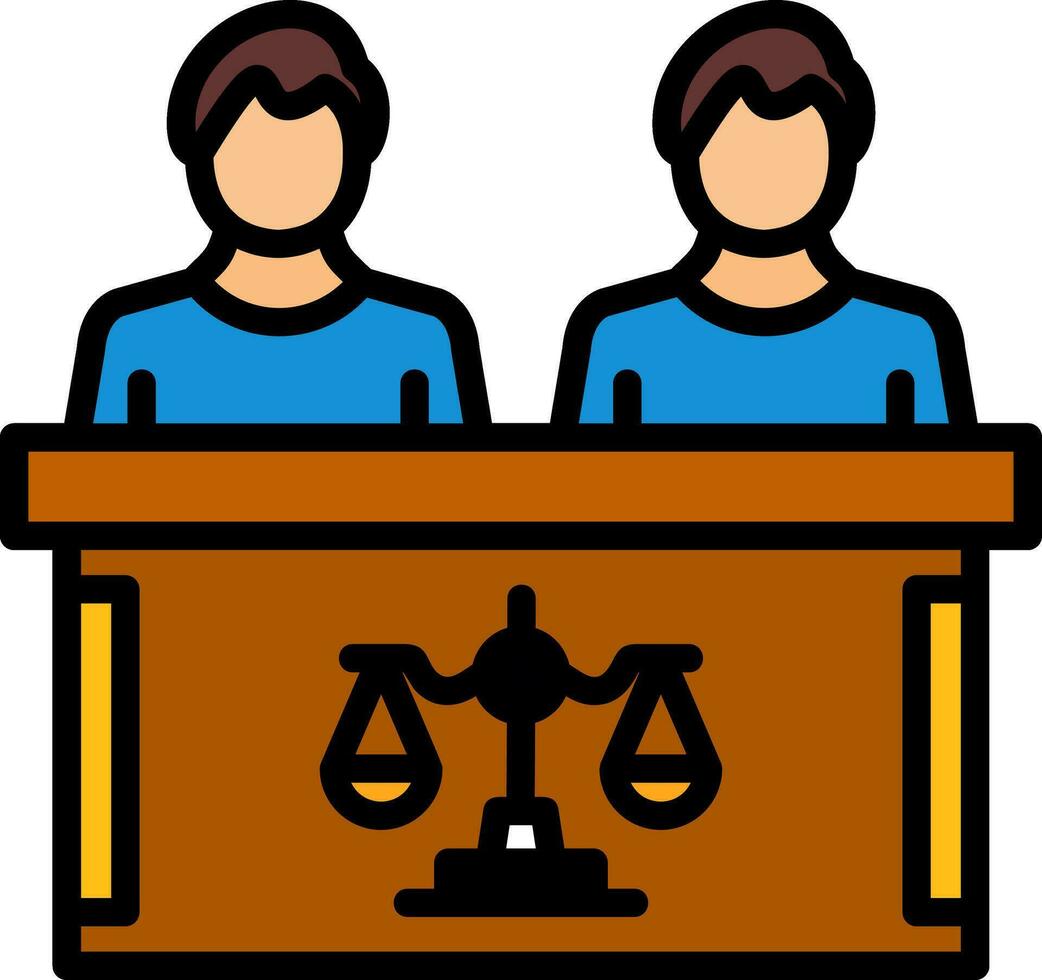 Tribunal Vector Icon Design