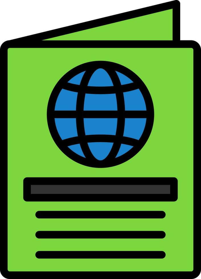 diseño de icono de vector de pasaporte