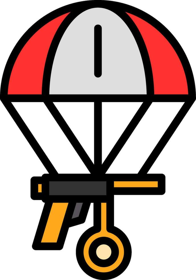 Skydiving Vector Icon Design