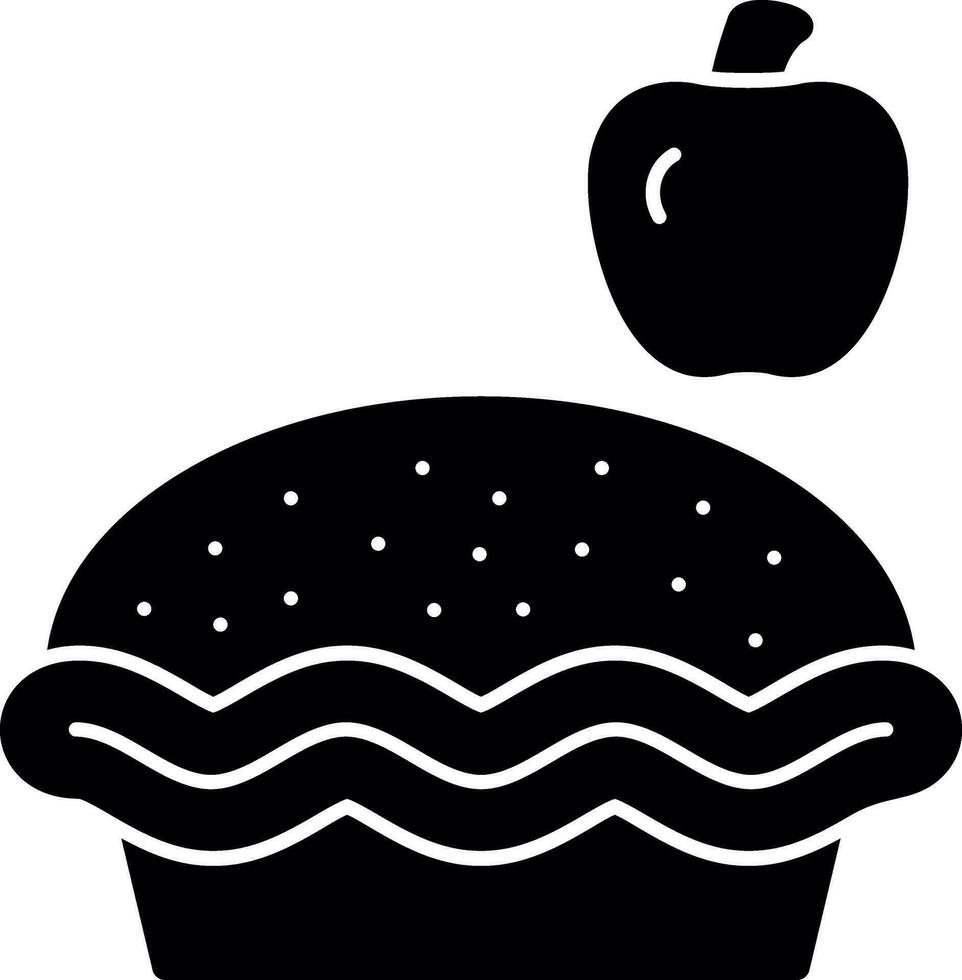 Apple pie Vector Icon Design