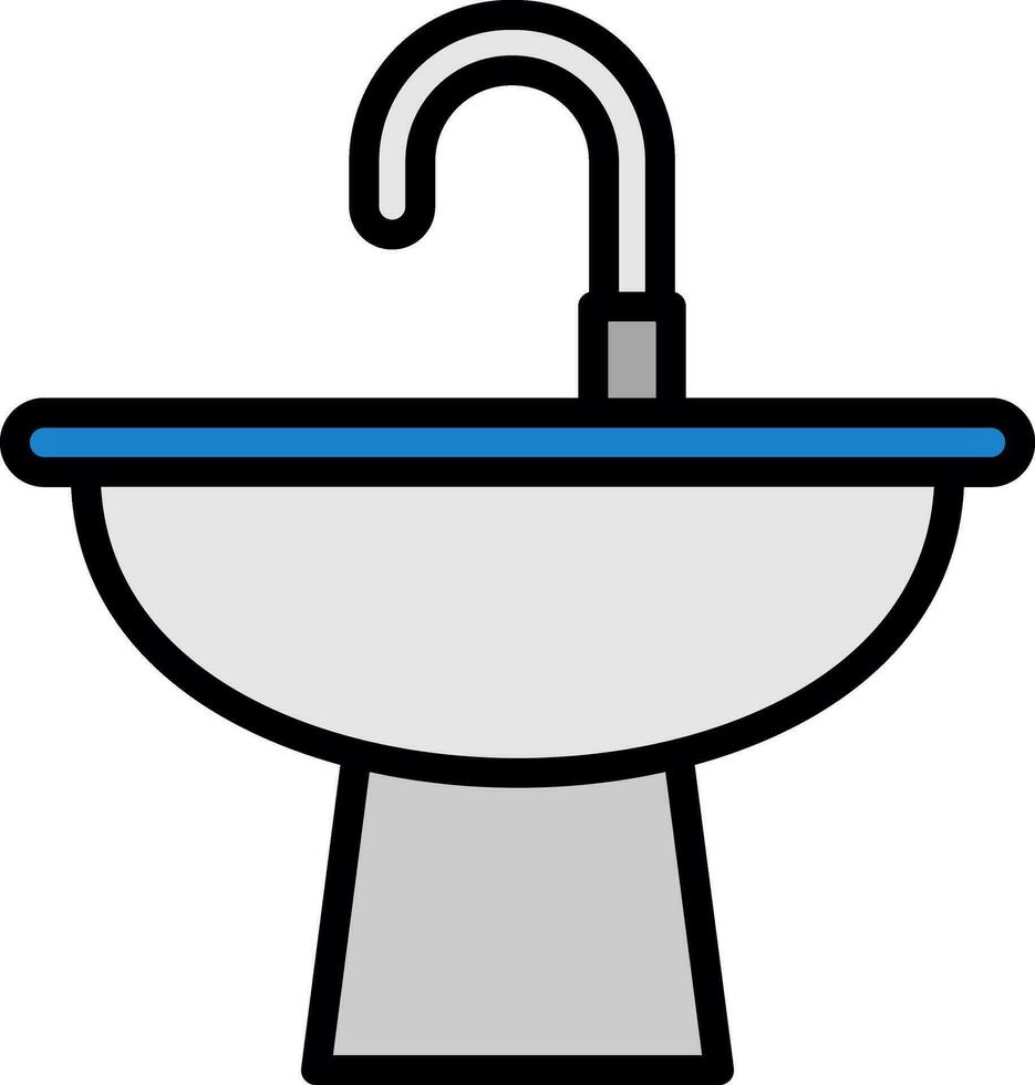 Washbasin Vector Icon Design