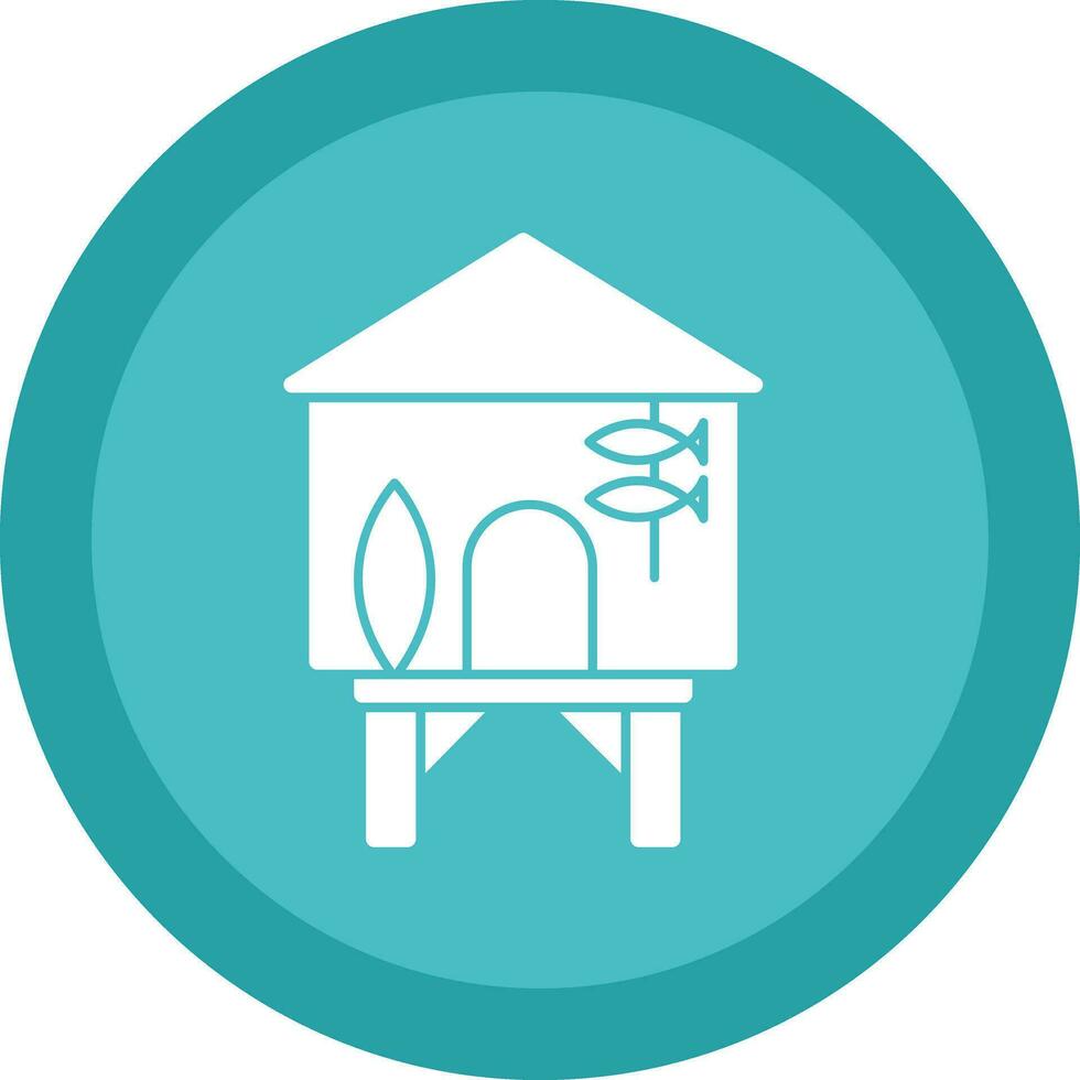 Beach hut Vector Icon Design