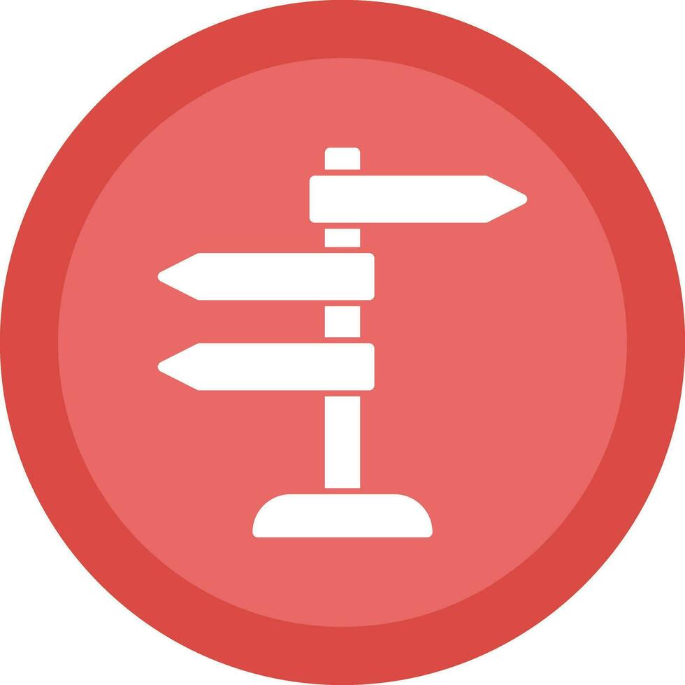Signpost Vector Icon Design