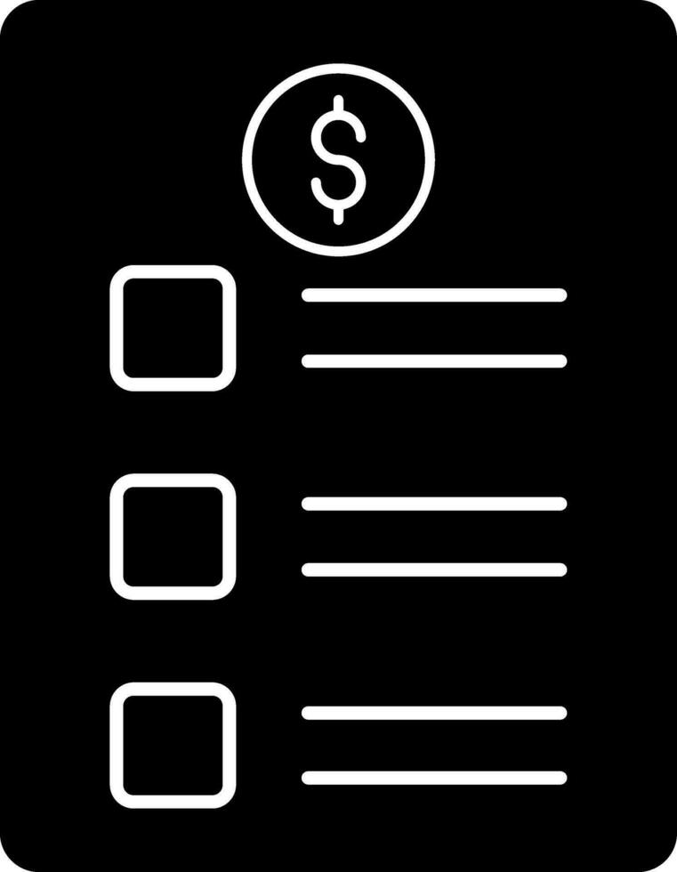 Price list Vector Icon Design