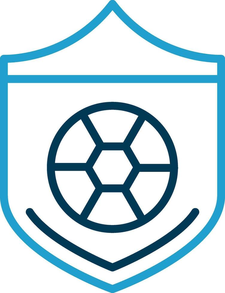 Soccer ball on a shield Vector Icon Design