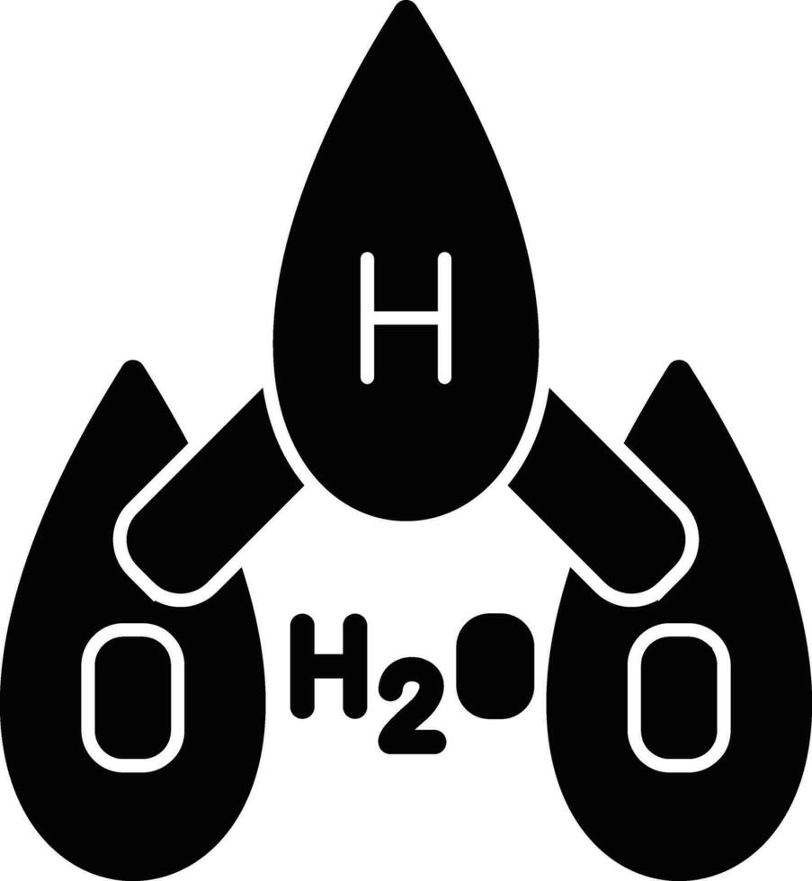 H2O vector icono diseño