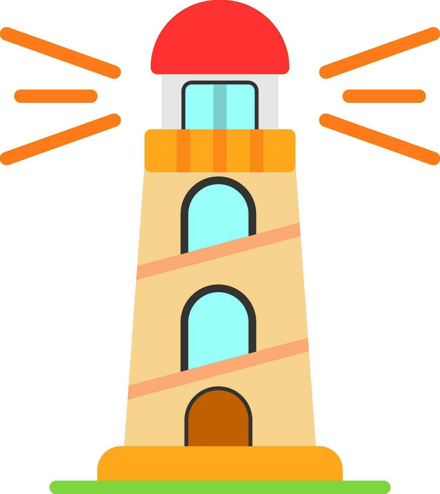 Lighthouse Vector Icon Design