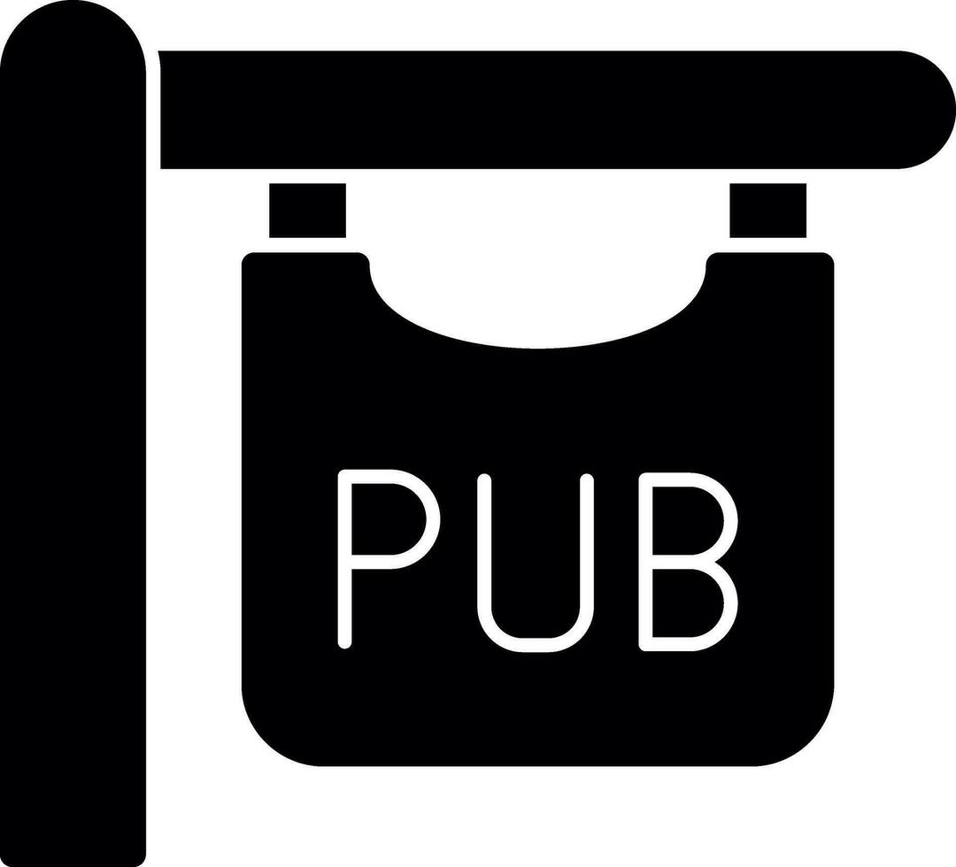 pub firmar vector icono diseño