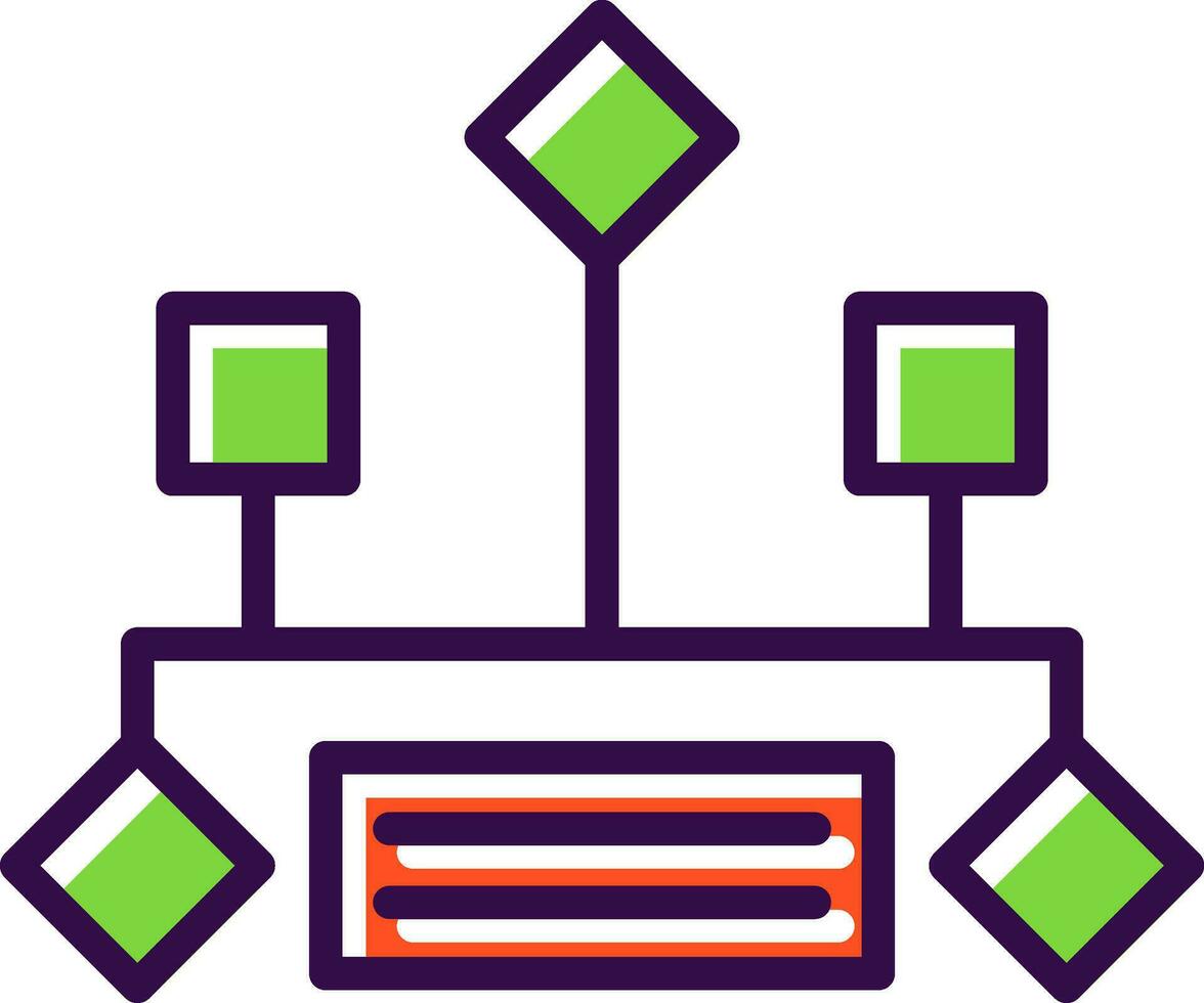 Hierarchical structure Vector Icon Design