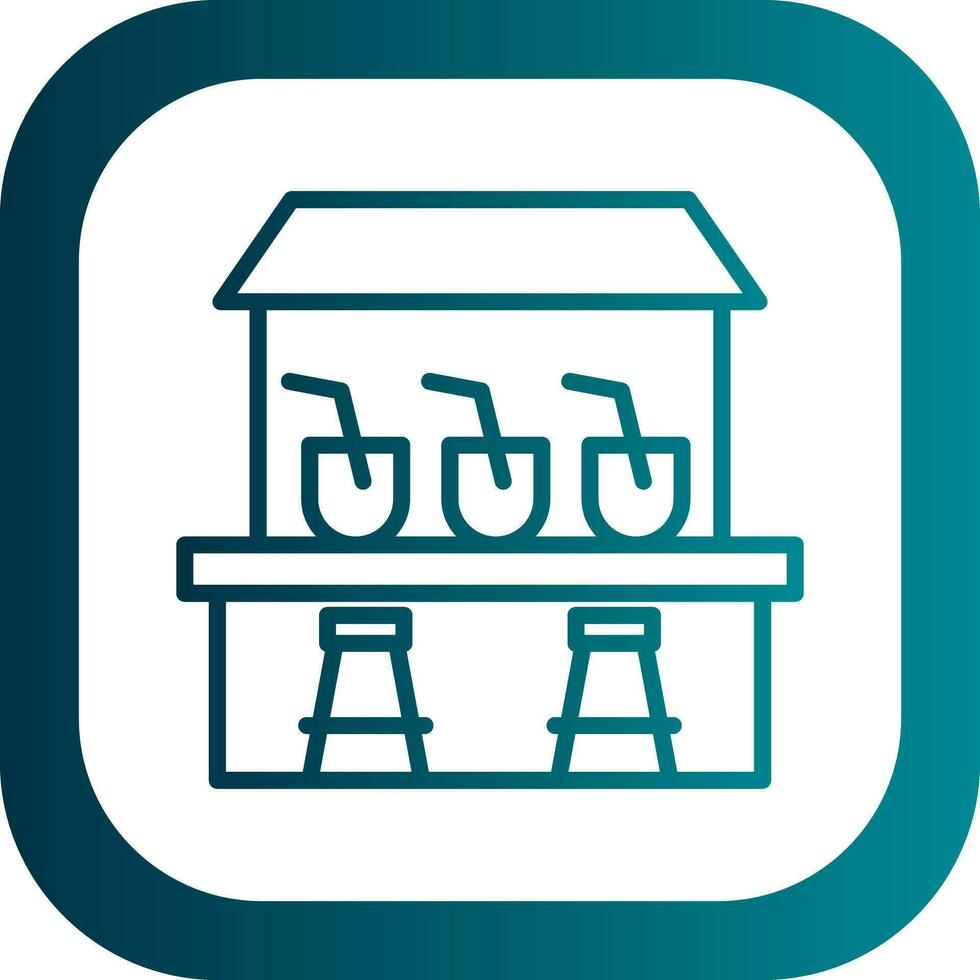 Beach bar Vector Icon Design