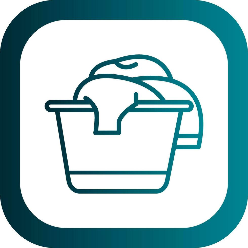 Laundry basket Vector Icon Design