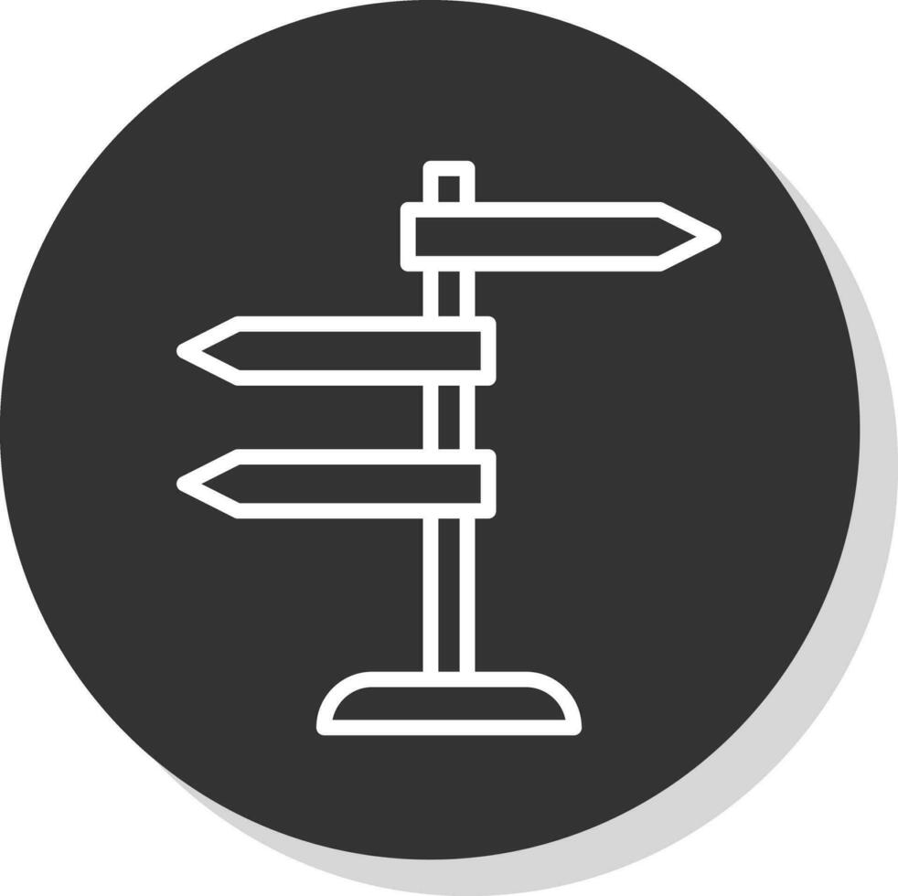 Signpost Vector Icon Design