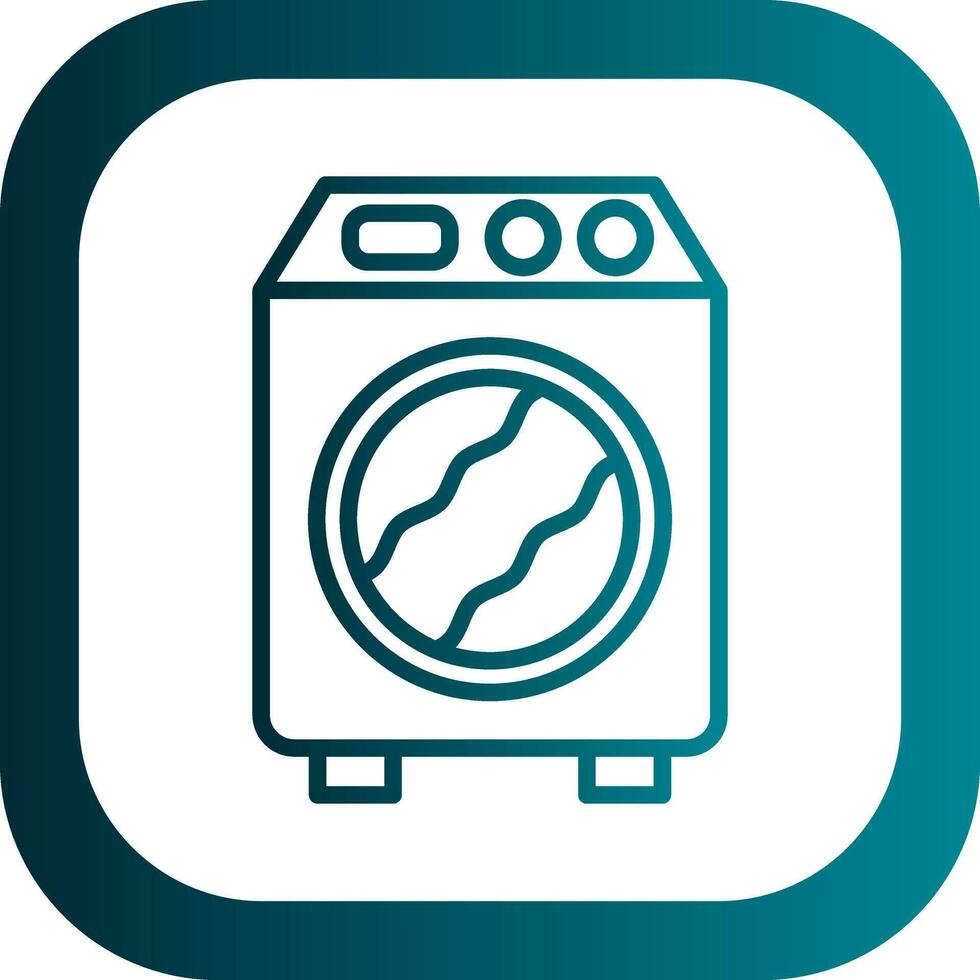 Washing machine Vector Icon Design