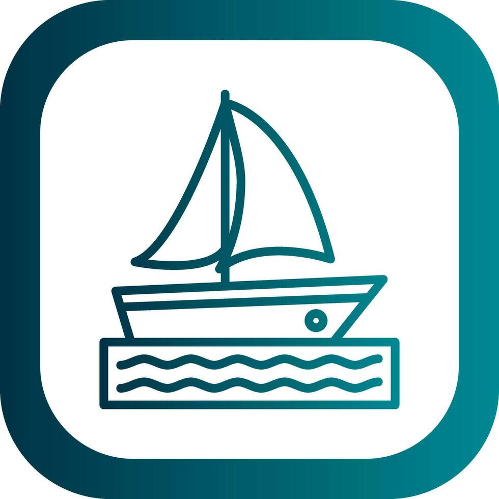 Catamaran Vector Icon Design