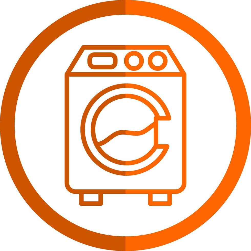 Washing machine Vector Icon Design