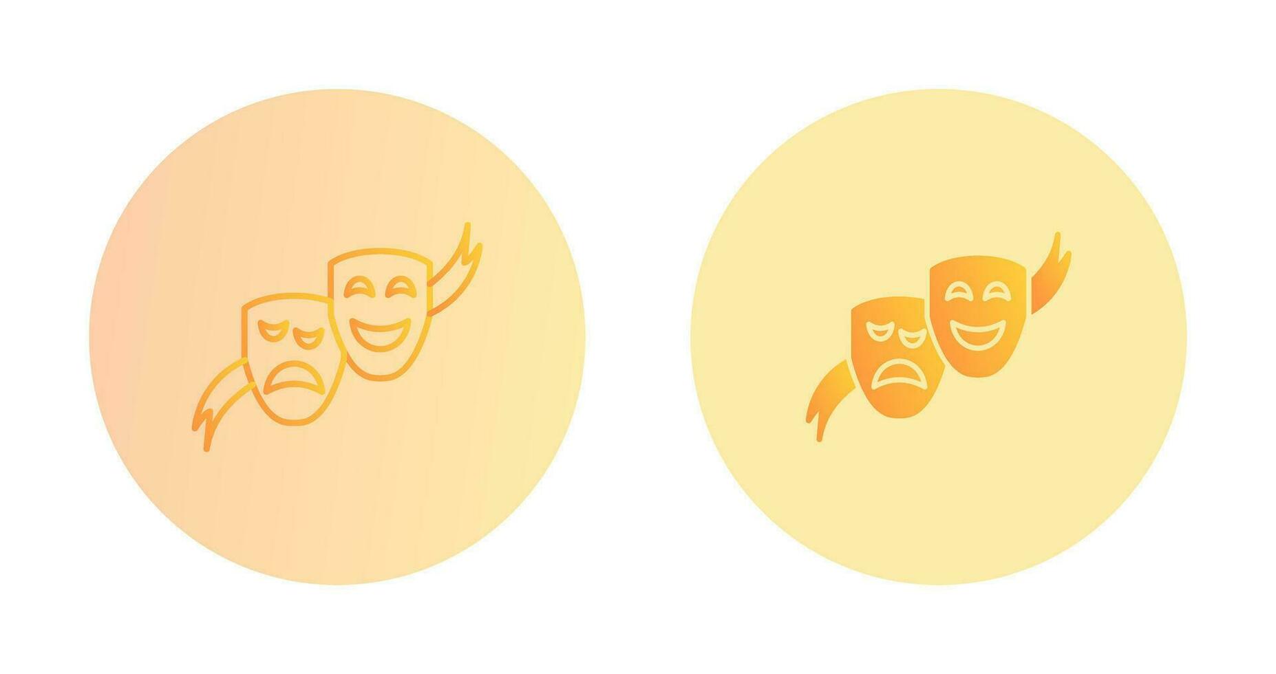 icono de vector de máscaras de teatro